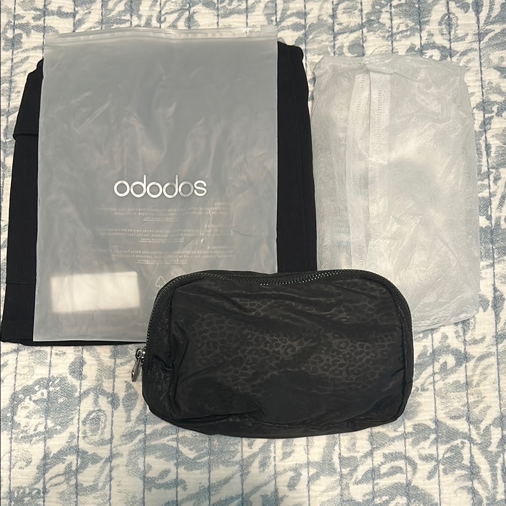 Black Leopard print Belt Bag